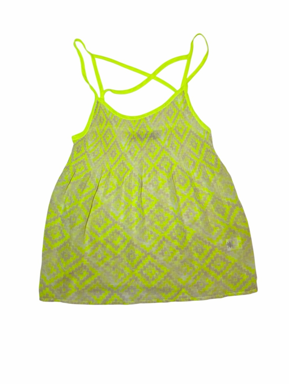 💚 Princess Vera Wang Neon Geometric Chiffon Cami | Y2K 💚